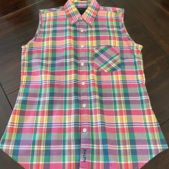 Ralph Lauren Women’s sleeveless Button Down - Picture 1 of 7